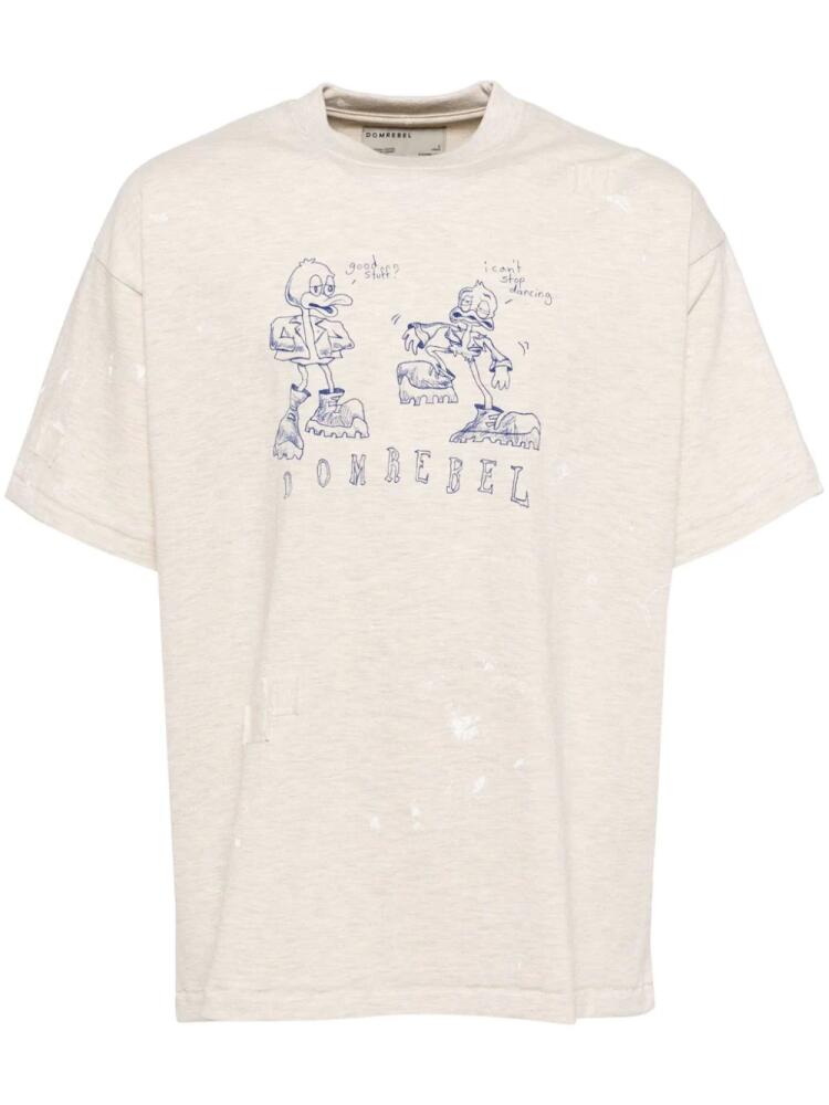 DOMREBEL dancing T-shirt - Neutrals Cover