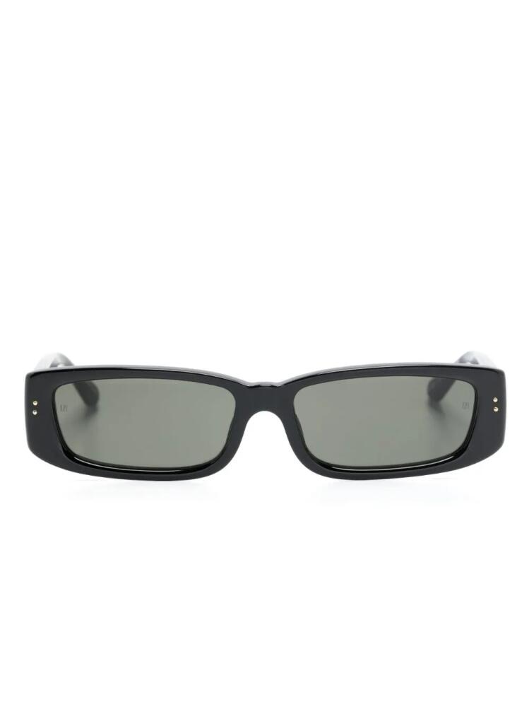 Linda Farrow Talita rectangle-frame sunglasses - Black Cover