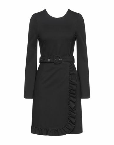 Sfizio Woman Mini dress Black Viscose, Polyamide, Elastane Cover