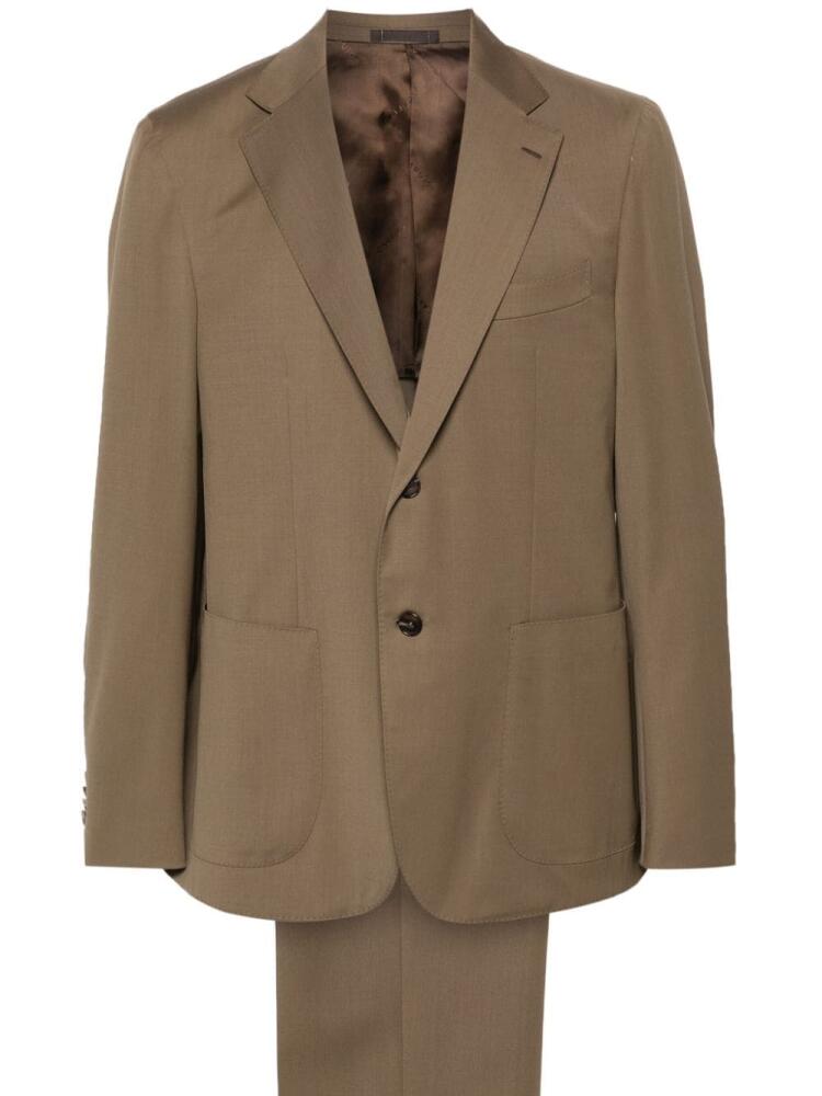 Caruso notched-lapels single-breasted suit - Neutrals Cover