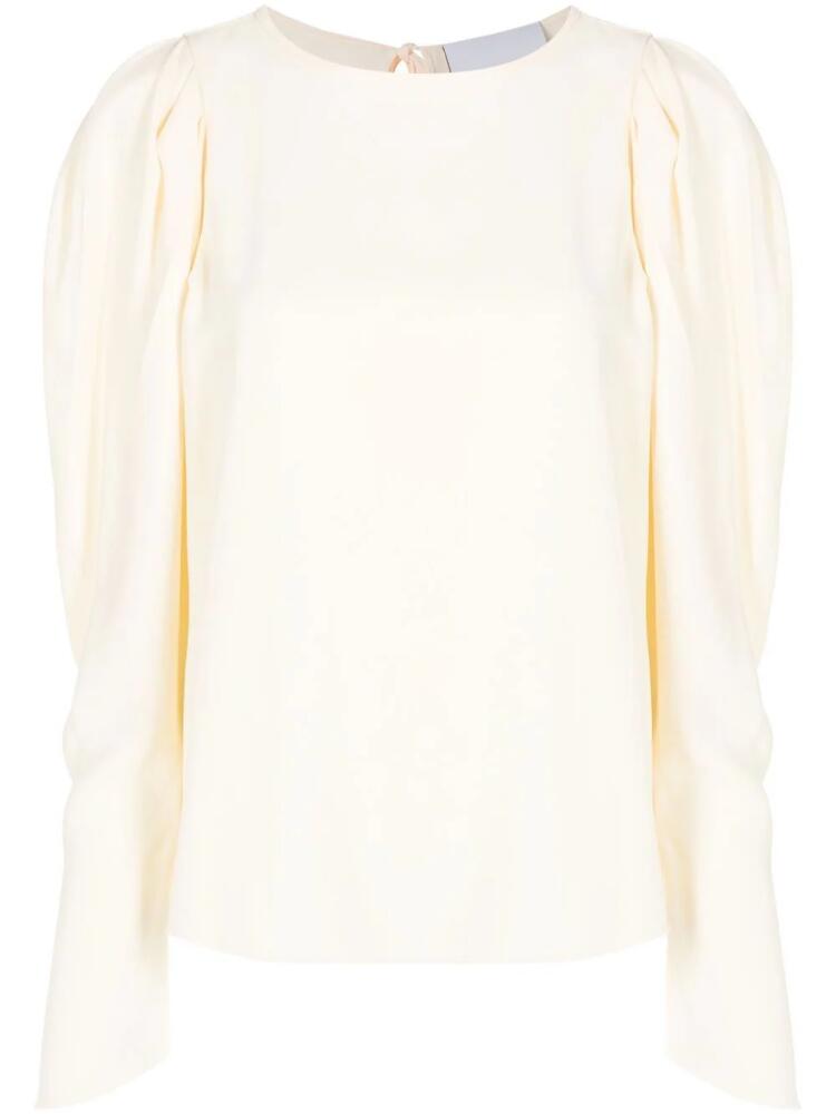 Erika Cavallini pleated-shoulder blouse - Yellow Cover