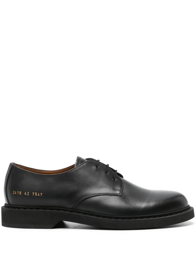 Common Projects stamped-numbers leather Derby shoes - Black Cover