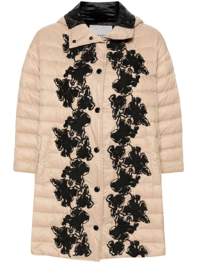 ERMANNO FIRENZE floral-embroidery coat - Brown Cover