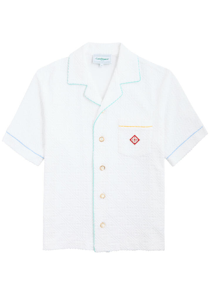 Casablanca Monogrammed-jacquard Terry Shirt - White Cover