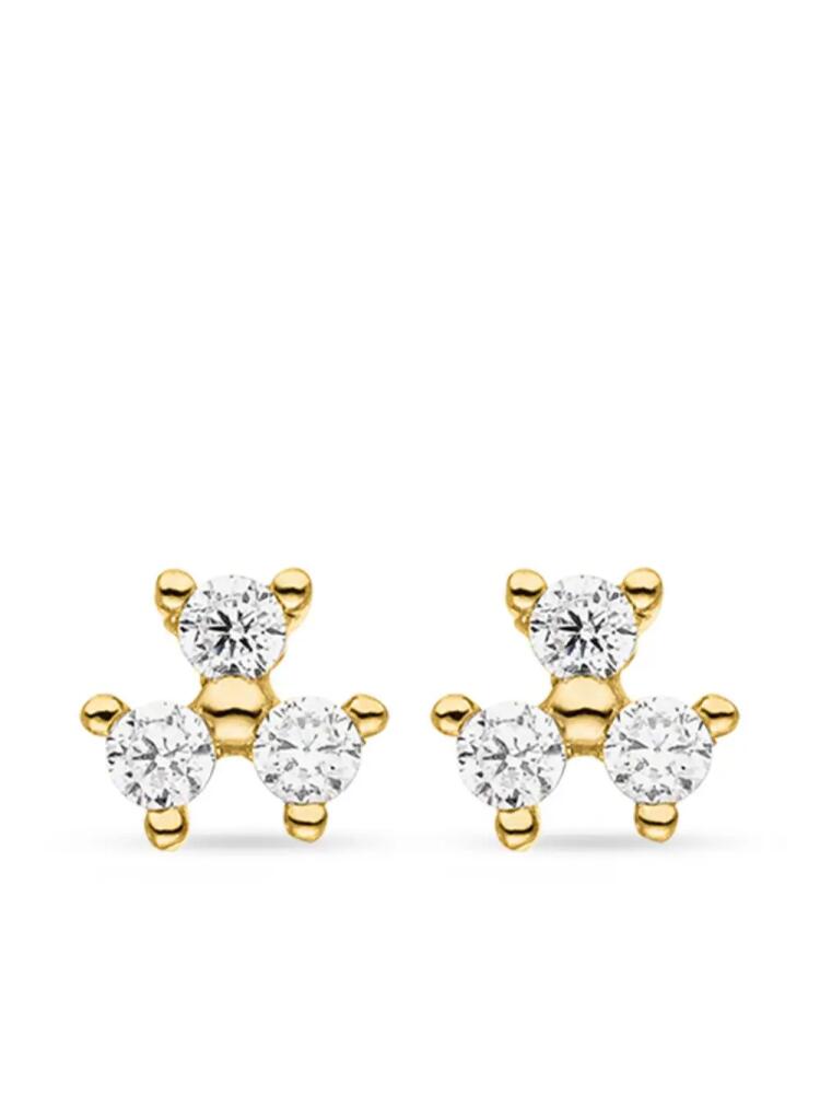 VEYNOU 14kt yellow gold Fleur diamond stud earrings Cover