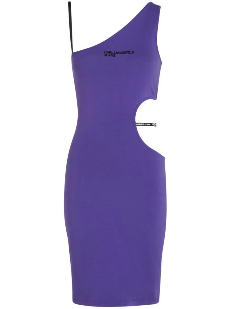 Karl Lagerfeld Jeans cut-out tank minidress - Purple Cover