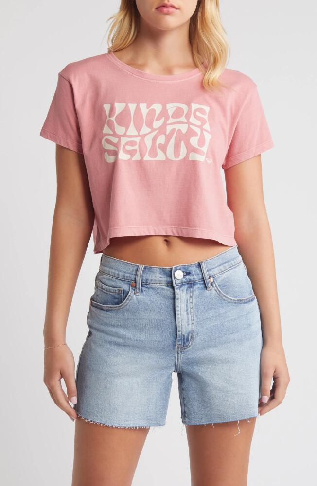 Roxy Kinda Salty Cotton Graphic Crop T-Shirt in Mauve Glow Cover