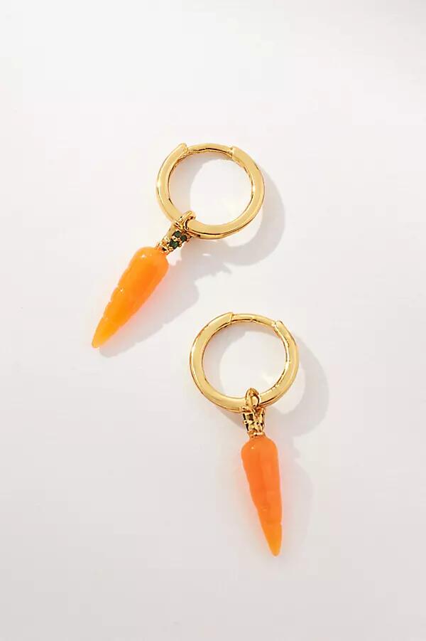 By Anthropologie Fruit Charm Huggie Earrings Cover