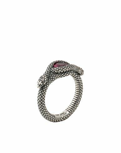 Nove25 Solitaire Corundum Snake Woman Ring Silver 925/1000 Silver, Synthetic stone Cover