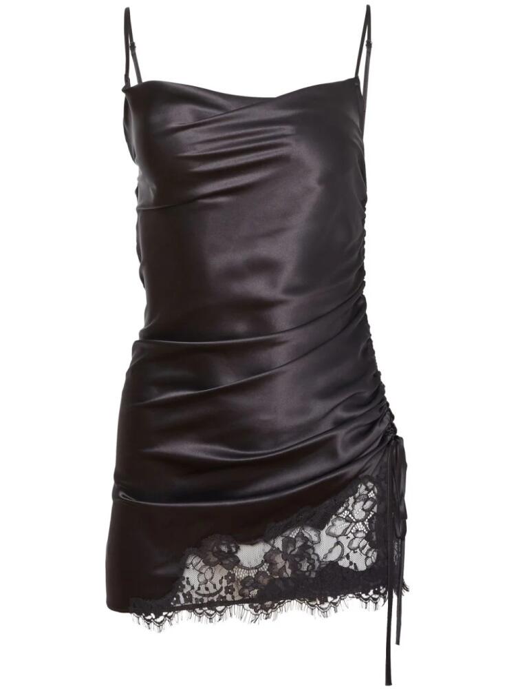 Fleur Du Mal lace-panelling ruched dress - Black Cover