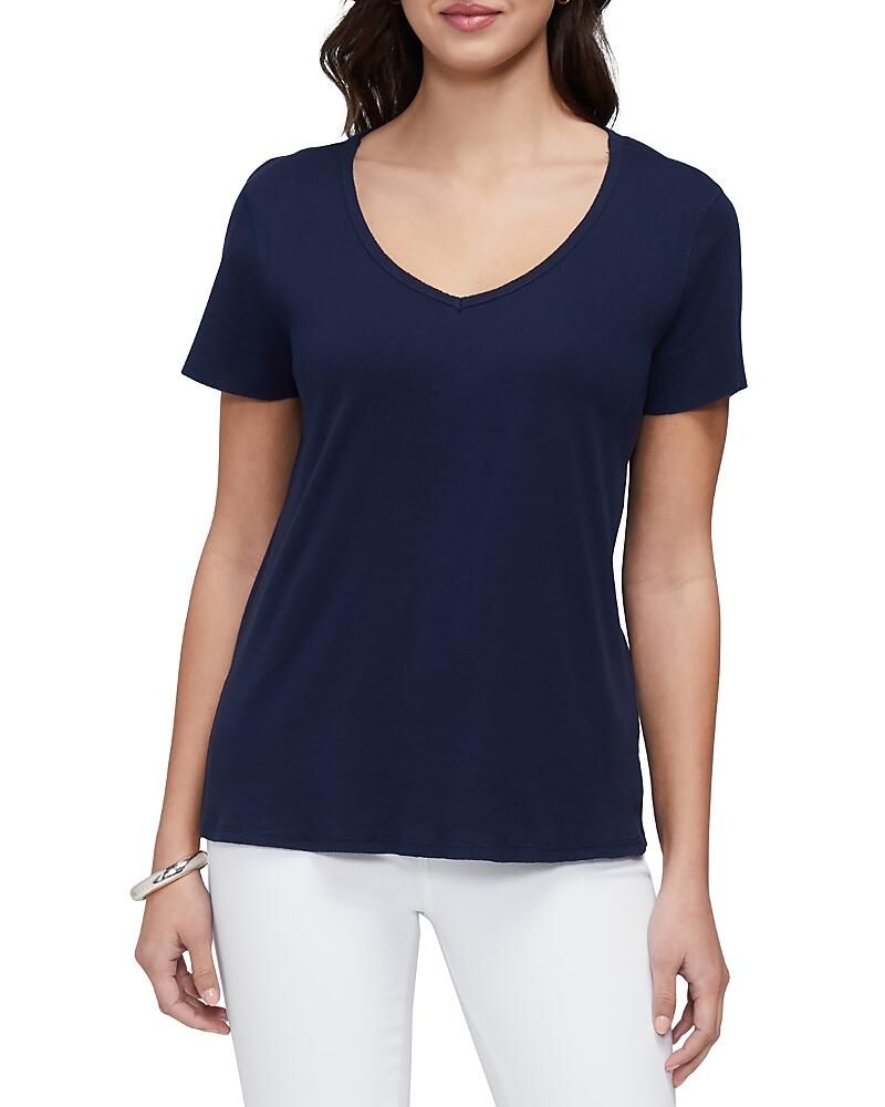 Three Dots Cotton V Neck Tee Cover