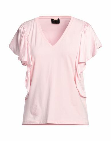 Liu ·jo Woman T-shirt Light pink Cotton, Elastane Cover