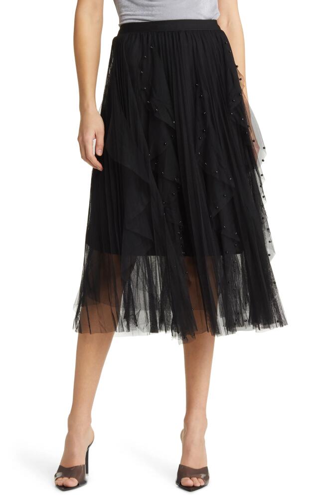 NIKKI LUND Wendy Beaded Tulle Skirt in Black Cover