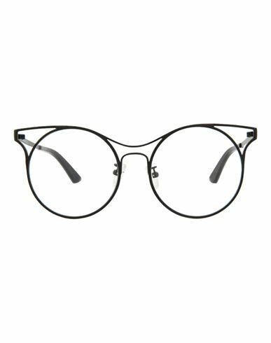 Mcq Alexander Mcqueen Round-frame Metal Optical Frames Woman Eyeglass frame Black Metal Cover