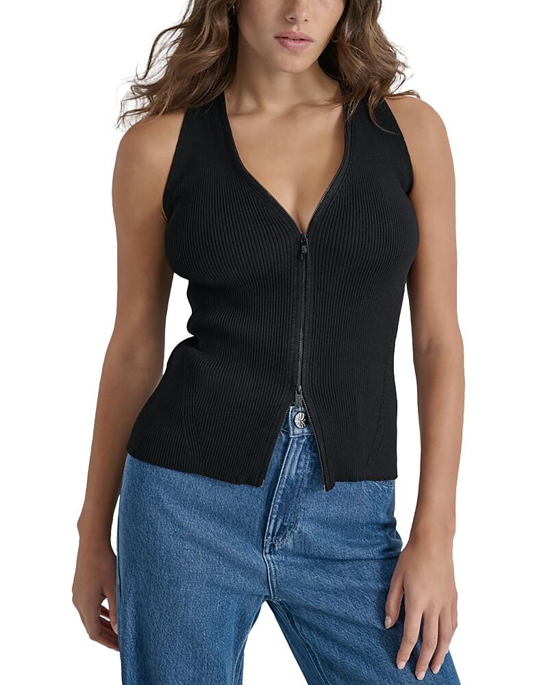 Dkny Sleeveless Two Way Zip Sweater Cover