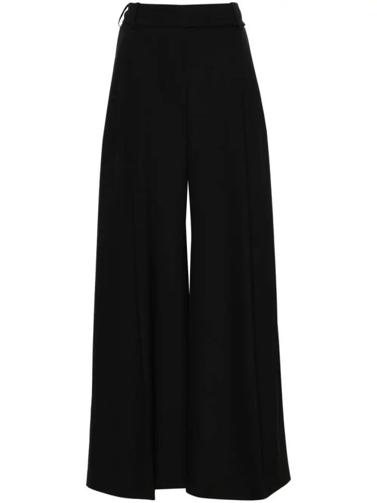 Alexandre Vauthier mid-rise palazzo crepe trousers - Black Cover