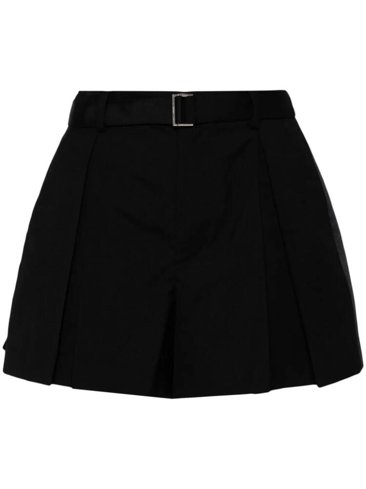 sacai pleated tailored shorts - Black Cover