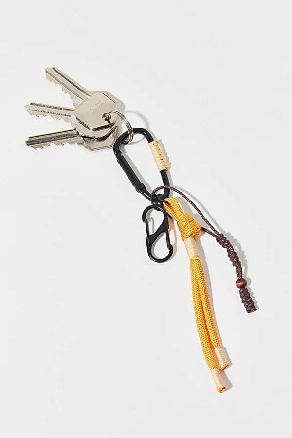 Knotted Rope Carabiner Keychain in Orange Cover