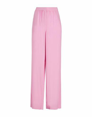 8 By Yoox Printed High-waist Trousers Woman Pants Pink Viscose Cover