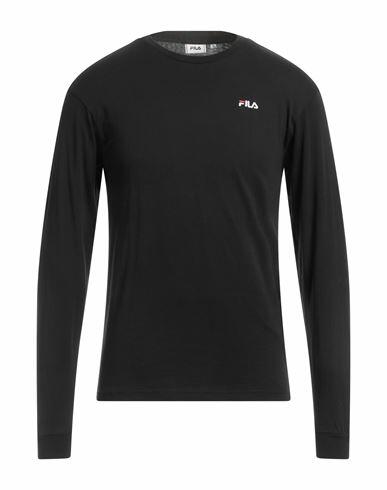 Fila Man T-shirt Black Organic cotton Cover