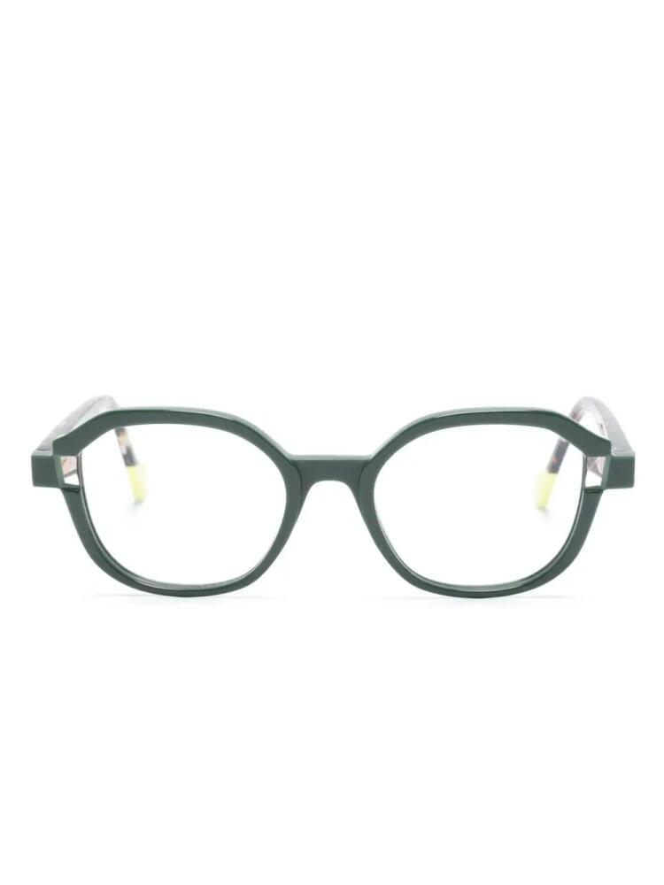 Face À Face Blink 1 round-frame glasses - Green Cover