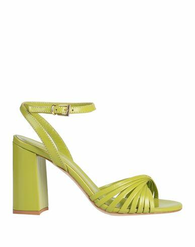 Ncub Woman Sandals Light green Leather Cover