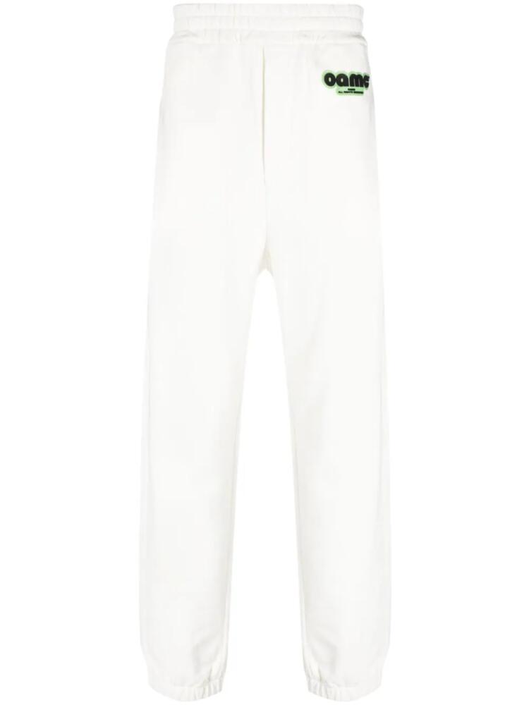 OAMC logo-patch jersey track pant - White Cover