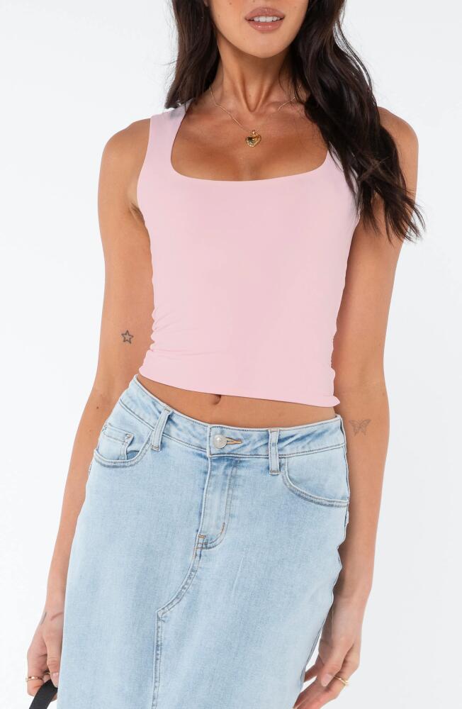 Princess Polly Zoe Square Neck Crop Tank in Light Pink Cover