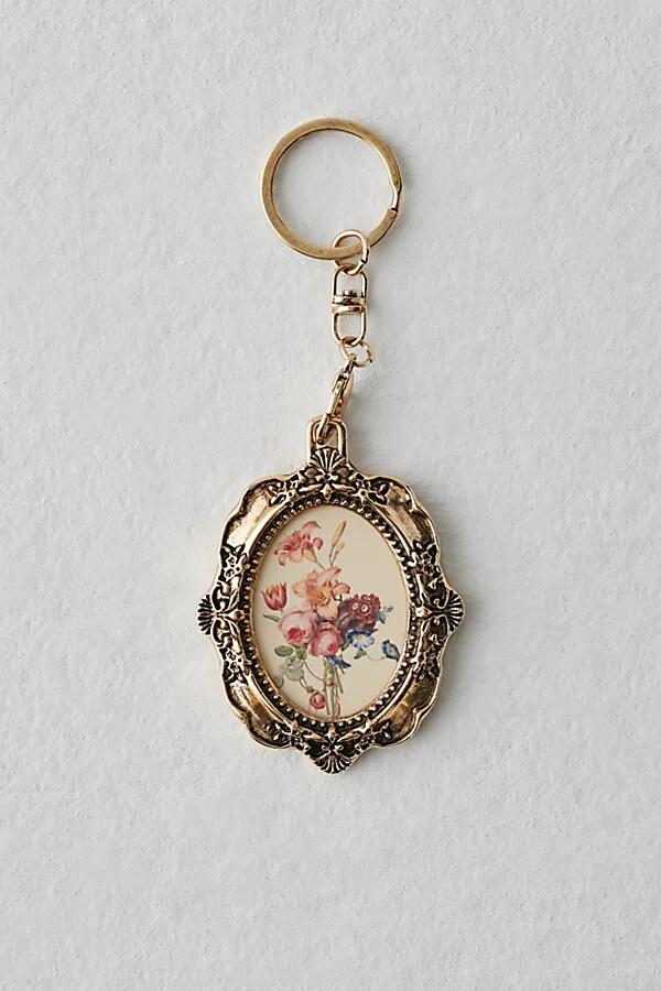 Ornate Picture Frame Keychain in Gold Cover