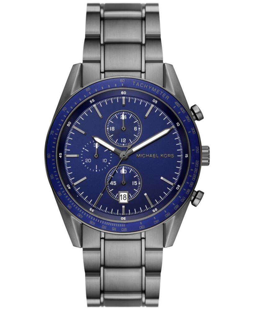 Michael Kors Men's Warren Quartz Chronograph Gunmetal-Tone Stainless Steel Watch 42mm - Gunmetal Cover