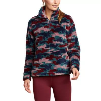 Eddie Bauer Women's Fast Fleece Plush 1/4-Zip - Print Cover