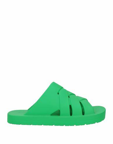 Bottega Veneta Man Sandals Green Rubber Cover