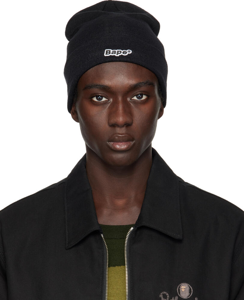 BAPE Black Patch Knit Beanie Cover