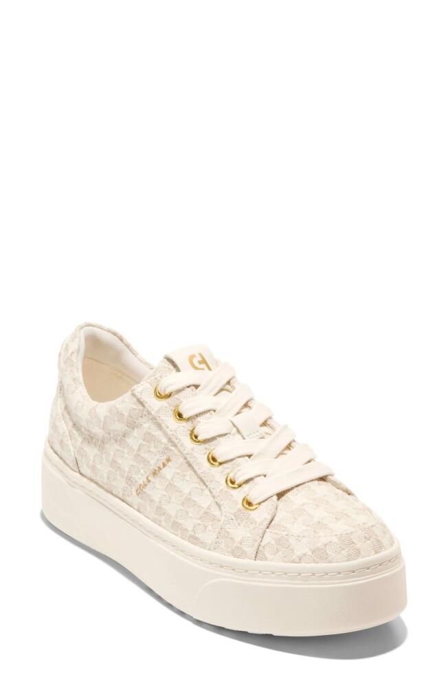 Cole Haan Grandpro Max Platform Sneaker in Ivory Text Cover