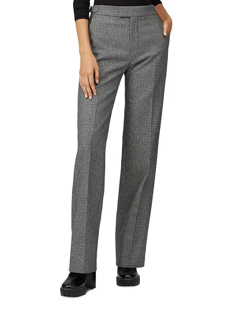 Officine Générale Women's Celeste Houndstooth Wool Pants - Black Cover