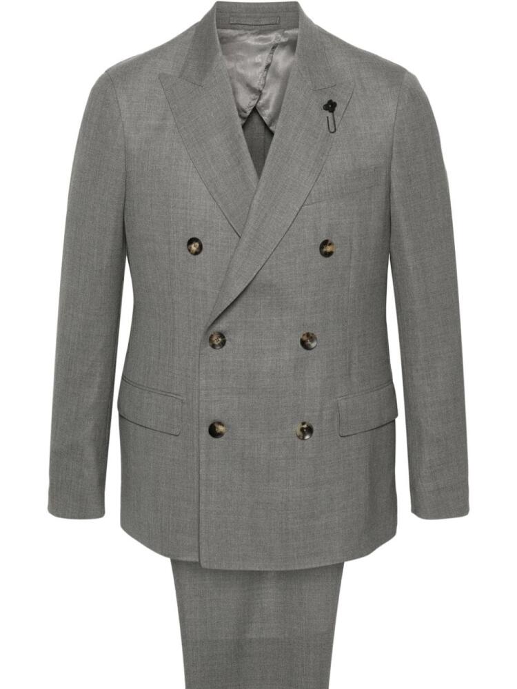 Lardini double-breasted wool suit - Grey Cover