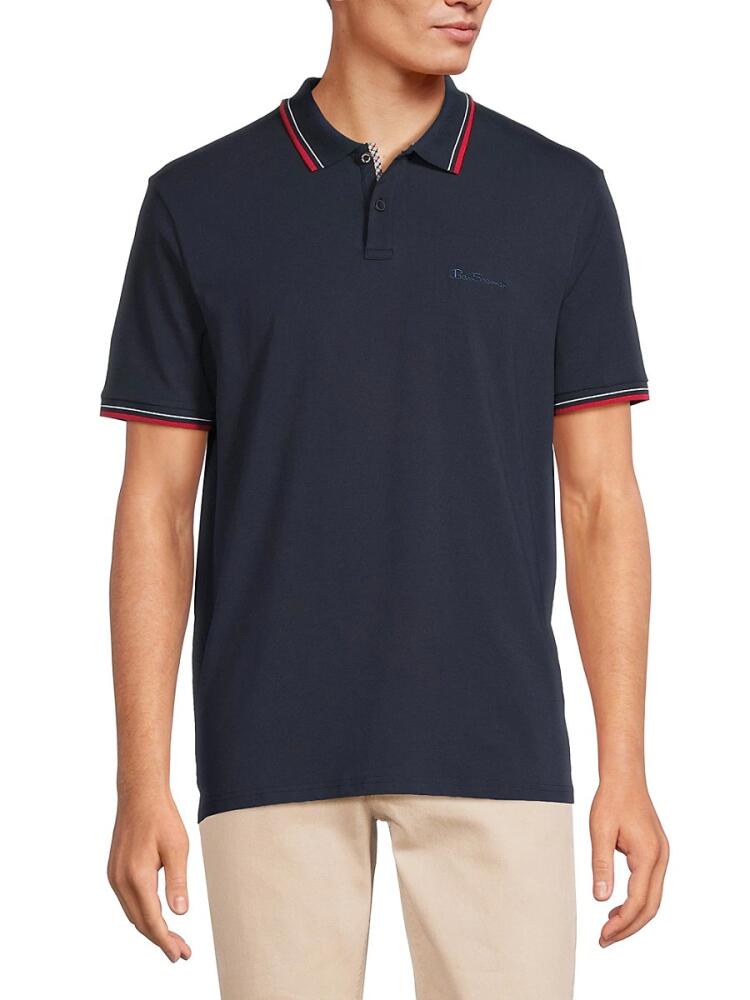 Ben Sherman Men's Tipped Short Sleeve Polo - Navy Blaze Cover