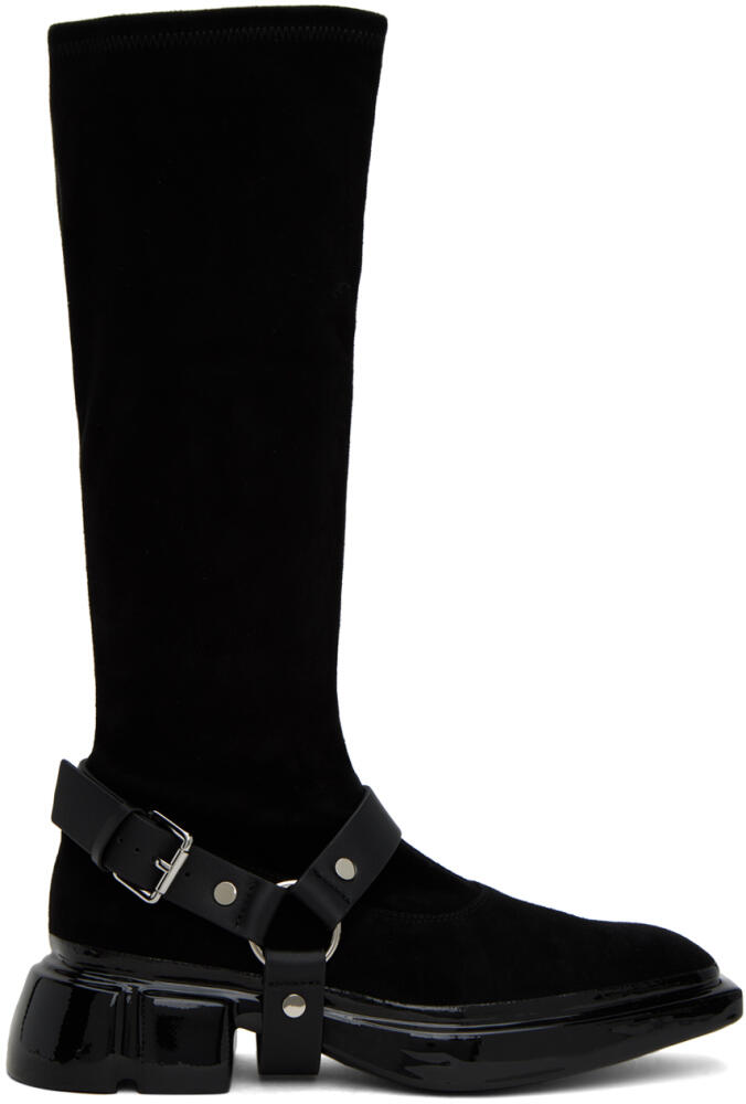 both Black Sculptural Boots Cover