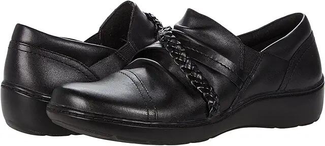 Clarks Cora Braid Shoe (Black Leather) Women's Shoes Cover