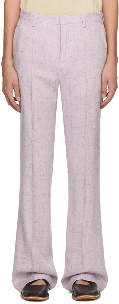 Dries Van Noten Purple Flared Trousers Cover