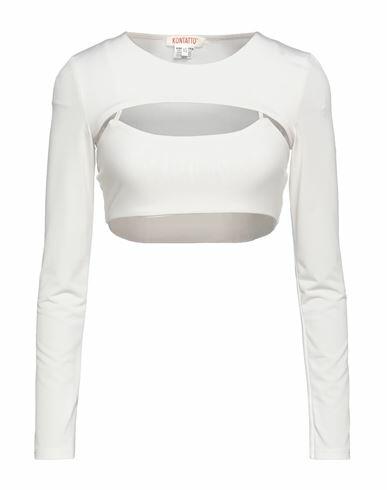 Kontatto Woman Top Ivory Polyester, Elastane Cover