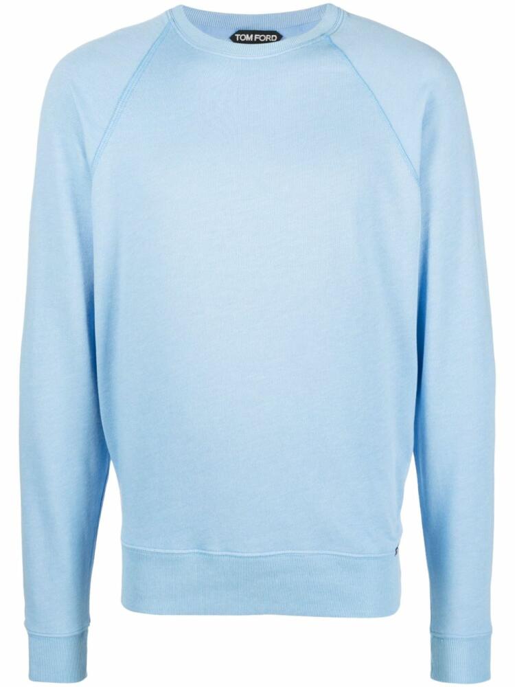 TOM FORD long raglan-sleeved jumper - Blue Cover