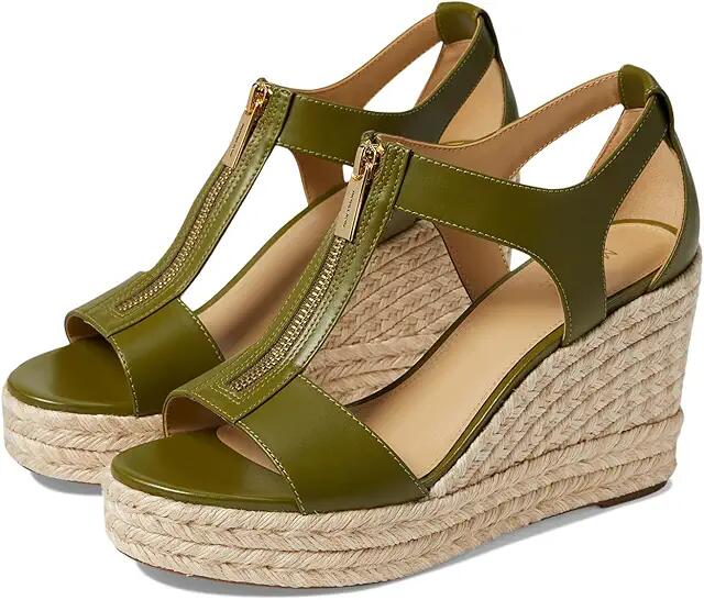 MICHAEL Michael Kors Berkley Mid Wedge (Smokey Olive) Women's Shoes Cover