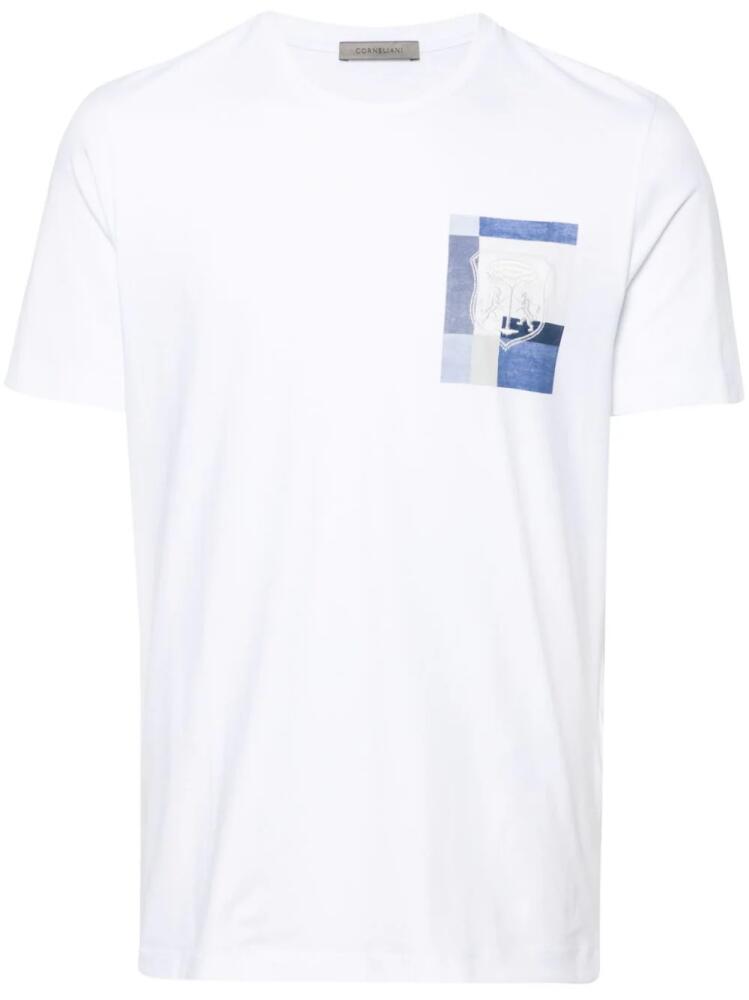 Corneliani crew-neck stretch-jersey T-shirt - White Cover