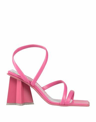 Chiara Ferragni Woman Sandals Pink Soft Leather Cover