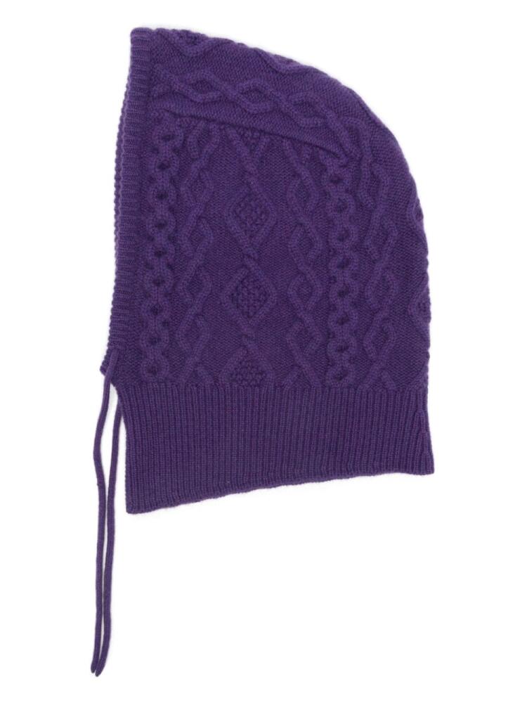 Eric Bompard Cables balaclava - Purple Cover