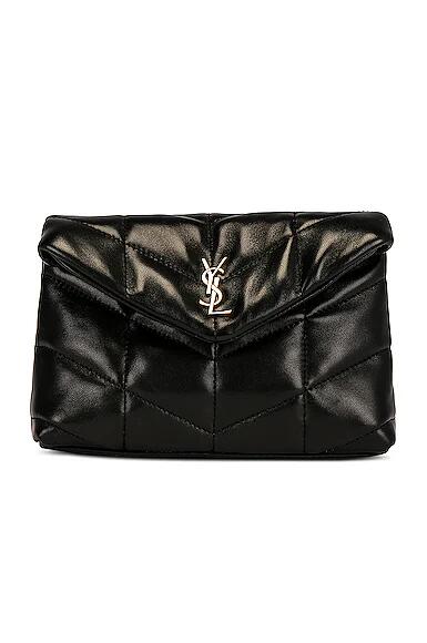 Saint Laurent Small Puffer Pouch in Black Cover