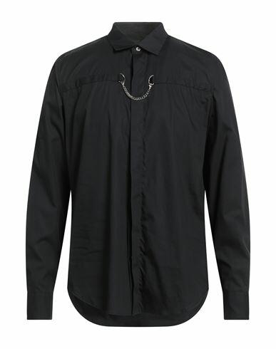 John Richmond Man Shirt Black Cotton Cover