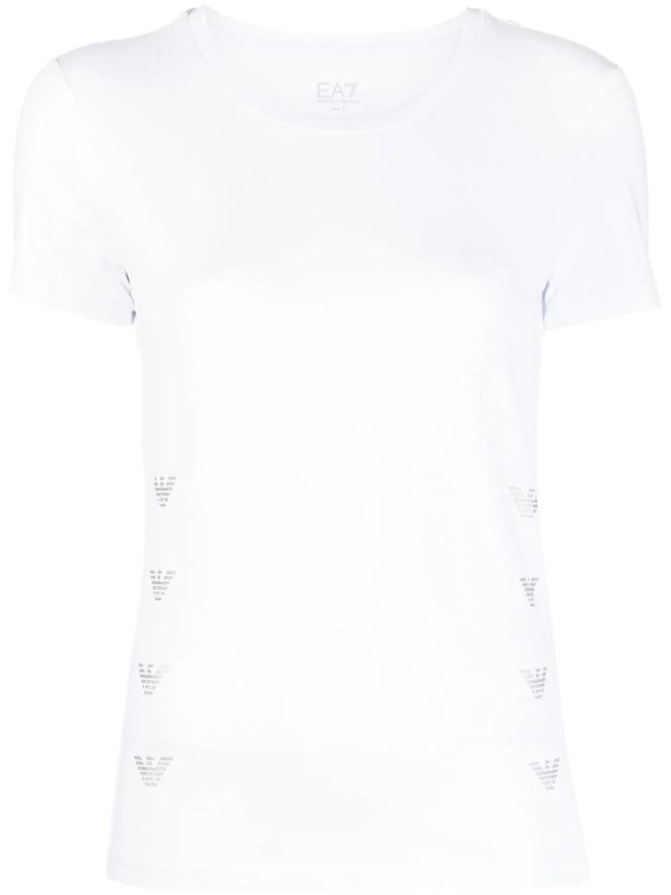 Ea7 Emporio Armani solid cotton-modal t-shirt - White Cover