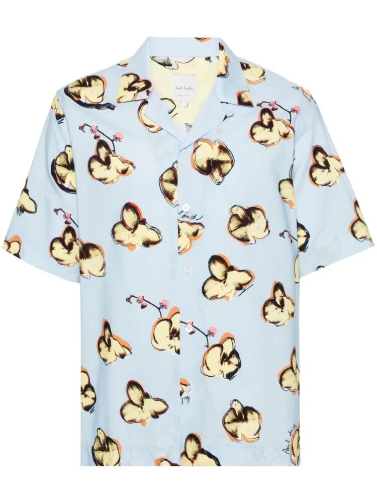 Paul Smith orchid-print short-sleeve shirt - Blue Cover